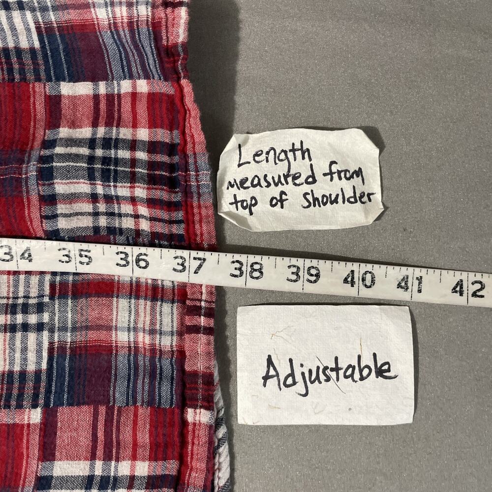Madres Plaid SunDress Size 14 Babydoll Country Cotton Patchwork Boho Summer Y2K - Picture 10 of 10